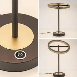 Straluma Moderne LED tafellamp zwart/goud dimbaar><noscript><img width=