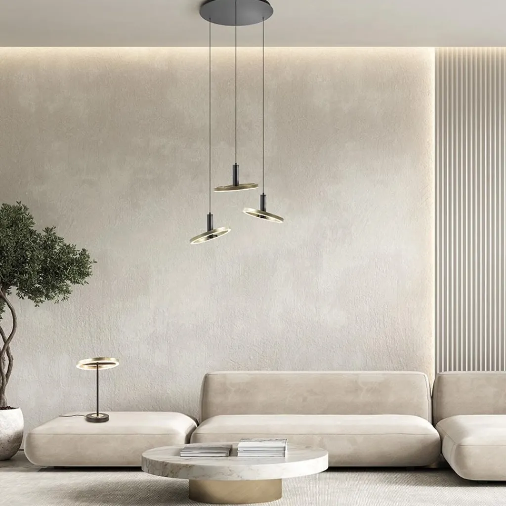 Straluma Moderne LED tafellamp zwart/goud dimbaar> Tafellampen|LED Tafellampen