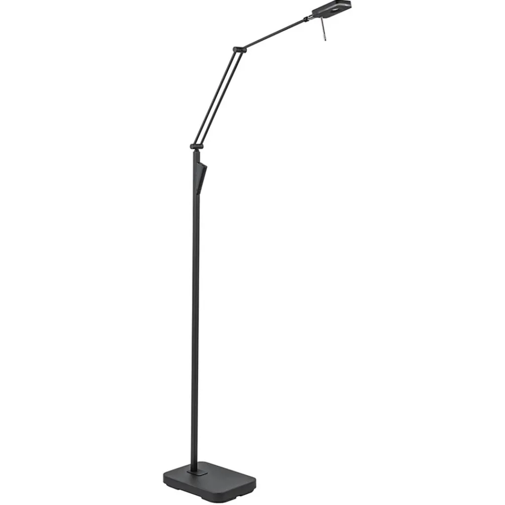 Straluma Moderne LED vloerlamp zwart met verstelbare arm> Vloerlampen|Leeslampen