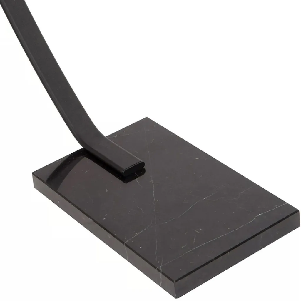 Straluma Moderne LED vloerlamp zwart met zwart marmer> Vloerlampen|Booglampen