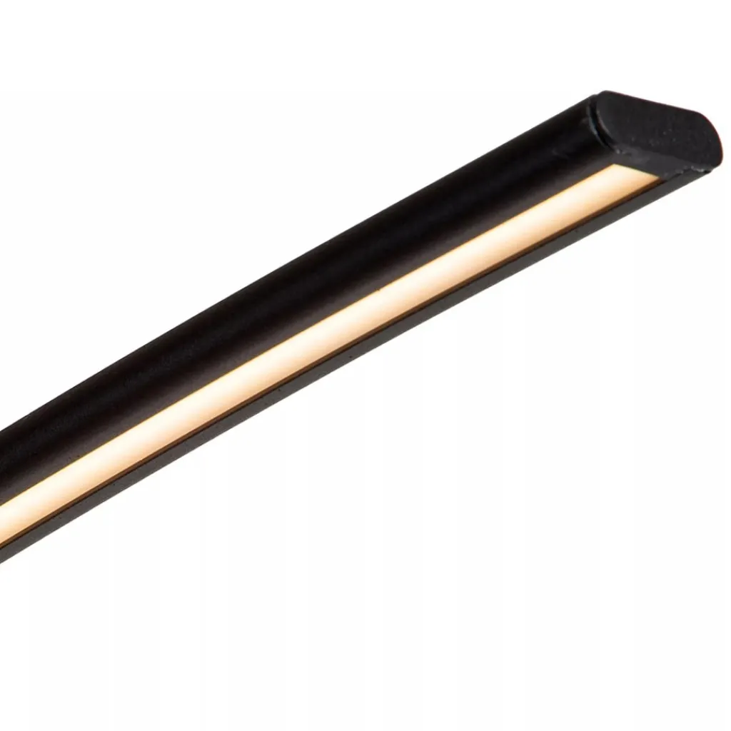 Straluma Moderne LED vloerlamp zwart met zwart marmer> Vloerlampen|Booglampen