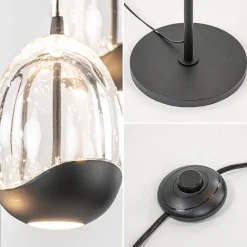 Straluma Moderne LED vloerlamp zwart met helder glas><noscript><img width=