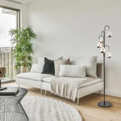 Straluma Moderne LED vloerlamp zwart met helder glas><noscript><img width=