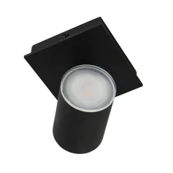 Straluma Moderne 1-lichts opbouw spot zwart inclusief LED> Plafondlampen|Opbouwspots