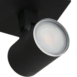 Straluma Moderne 1-lichts opbouw spot zwart inclusief LED><noscript><img width=