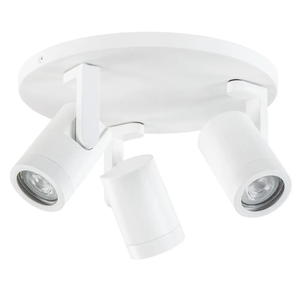 Straluma Moderne 3-lichts plafondspot wit metaal> Opbouwspots|Keukenverlichting