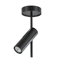 Straluma Moderne plafondspot zwart metaal verstelbaar> Opbouwspots|Slaapkamerlampen