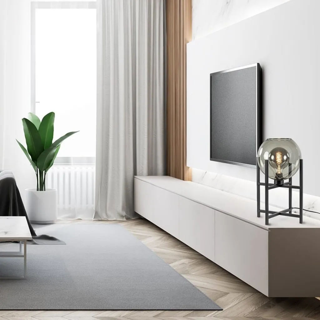 Straluma Moderne tafellamp frame met smoke glazen bol> Tafellampen|Luxe Verlichting