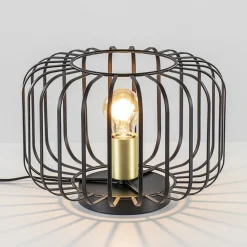 Straluma Moderne tafellamp zwart met brons> Tafellampen|Draadlampen