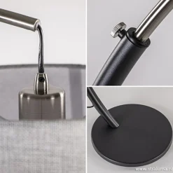 Straluma Moderne tafellamp zwart nikkel incl. kap><noscript><img width=