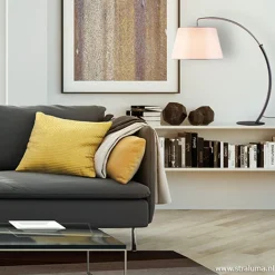 Straluma Moderne tafellamp zwart nikkel incl. kap><noscript><img width=