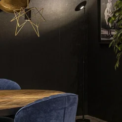 Straluma Moderne uplighter zwart met dimbaar LED><noscript><img width=