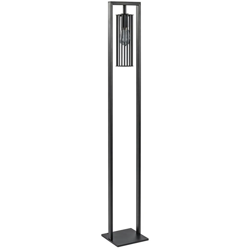 Straluma Moderne vloerlamp mat zwart metaal> Vloerlampen|Industriële Verlichting