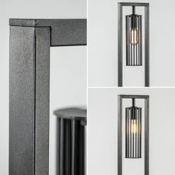 Straluma Moderne vloerlamp mat zwart metaal><noscript><img width=