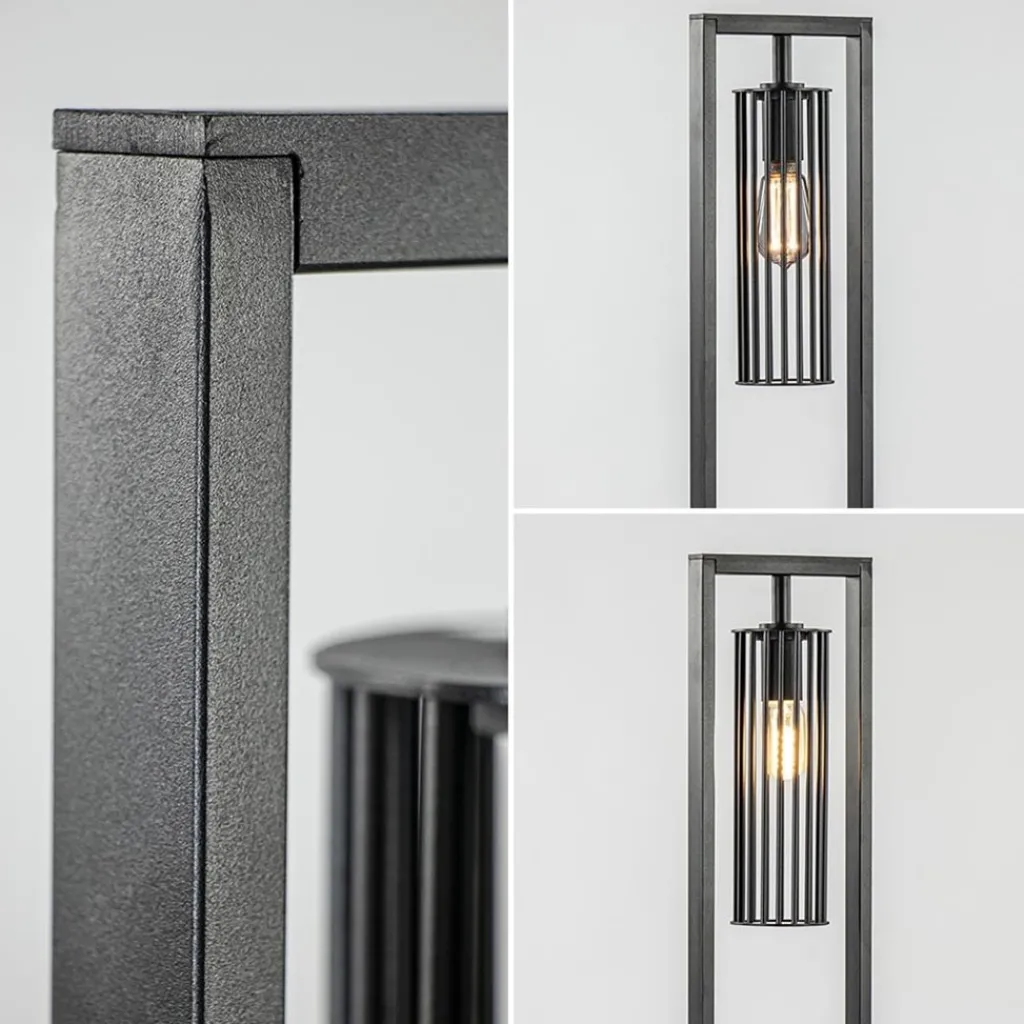 Straluma Moderne vloerlamp mat zwart metaal> Vloerlampen|Industriële Verlichting