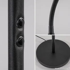 Straluma Moderne vloerlamp zwart met dimbaar LED><noscript><img width=