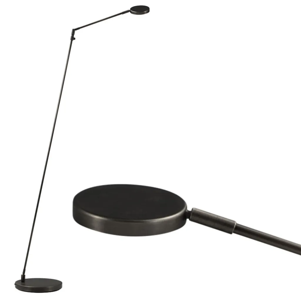 Straluma Moderne vloerlamp/leeslamp zwart LED dim-to-warm> Vloerlampen|Leeslampen
