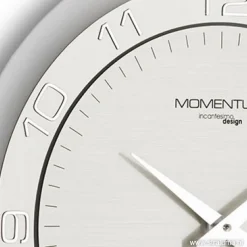 Straluma Moderne wandklok rond RVS keuken/kantoor> Moderne Verlichting