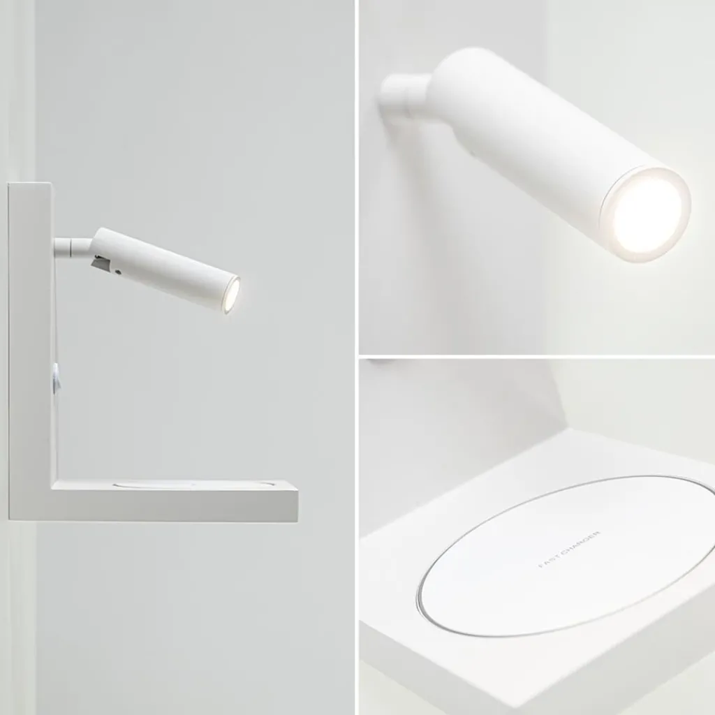 Straluma Moderne wandlamp wit inclusief LED en fast charger> Wandlampen|Bedlampjes