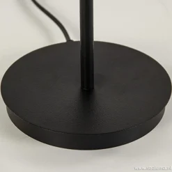 Straluma Moderne zwarte tafellamp rond metaal><noscript><img width=