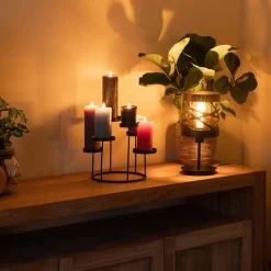 Straluma Moderne zwarte tafellamp rond metaal><noscript><img width=