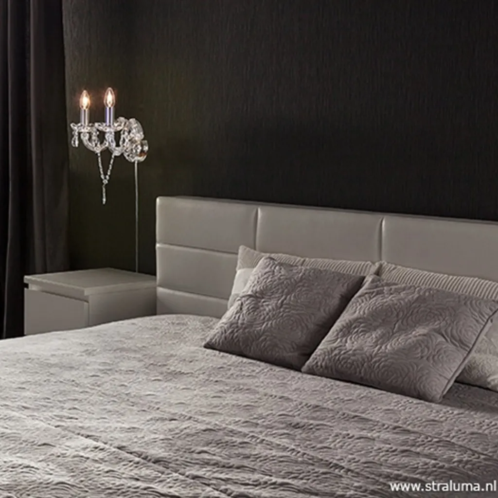 Straluma Mooie wandlamp Maria Theresa 2-lichts> Bedlampjes|Woonkamerlampen