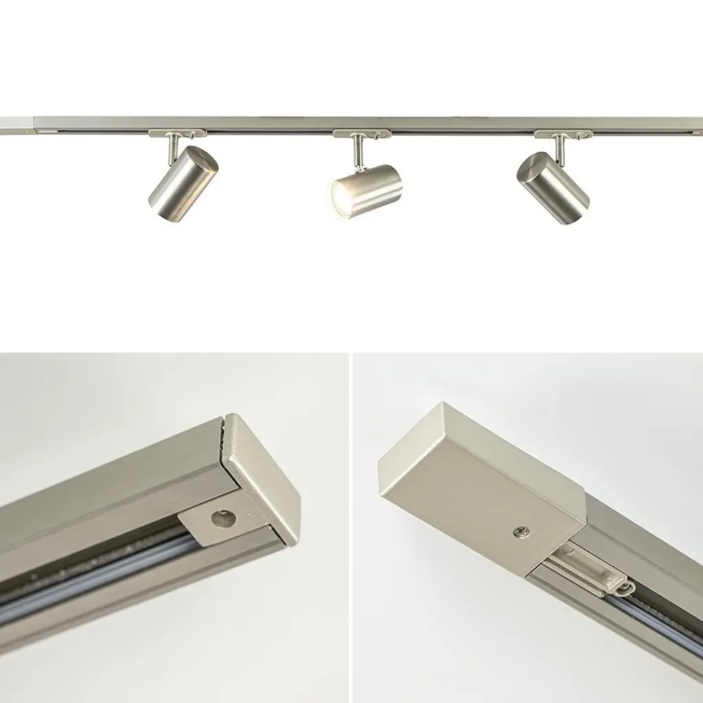 Straluma Nikkel railsysteem met spots 1-fase> Opbouwspots|Woonkamerlampen