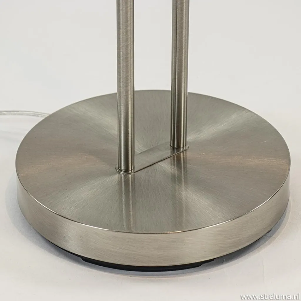 Straluma Nikkel vloerlamp met LED uplighter en leeslamp> Vloerlampen|Leeslampen