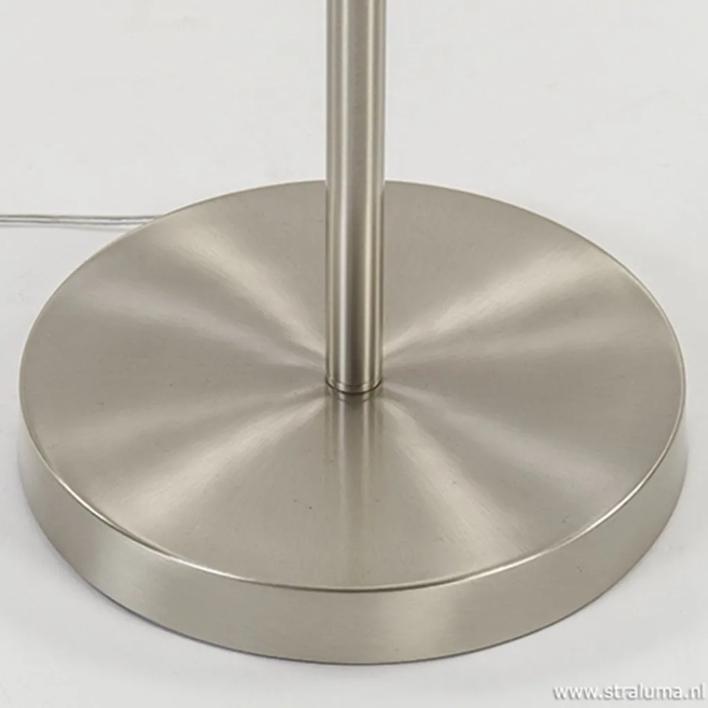 Straluma Nikkel vloerlamp met zwarte draad kapjes> Draadlampen|Woonkamerlampen