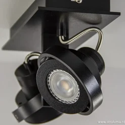 Straluma Opbouwspot balk zwart 2-lichts gu10 incl><noscript><img width=