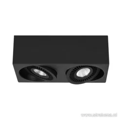 Straluma Opbouwspot box zwart 2-lichts led><noscript><img width=