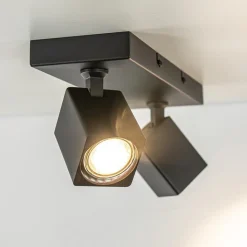 Straluma Opbouwspot 2-lichts balk zwart><noscript><img width=