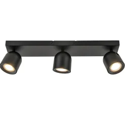 Straluma Opbouwspot Solare 3l balk zwart> Plafondlampen|Opbouwspots