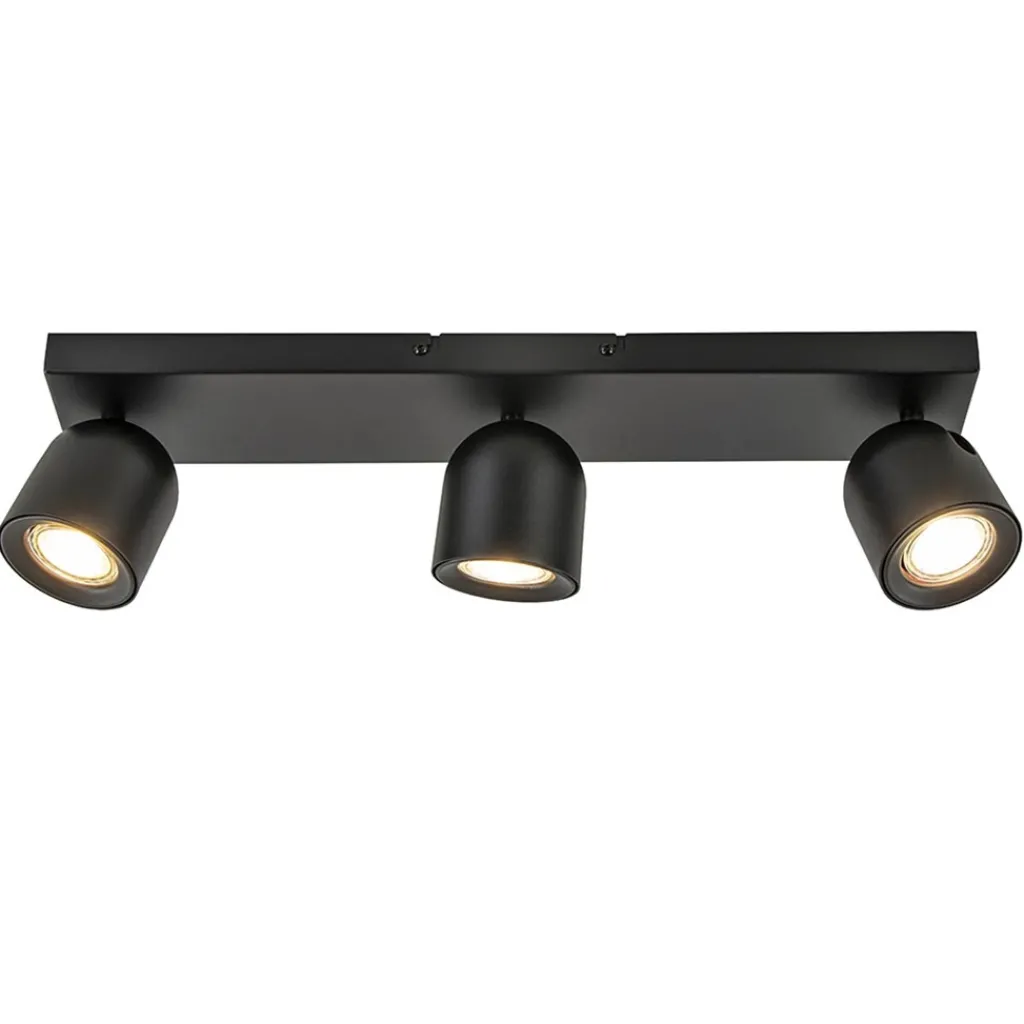 Straluma Opbouwspot Solare 3l balk zwart> Plafondlampen|Opbouwspots