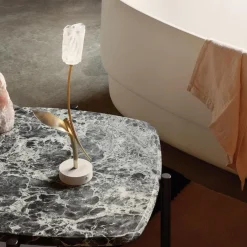 Straluma Oplaadbare LED tafellamp Tullip wit/goud><noscript><img width=