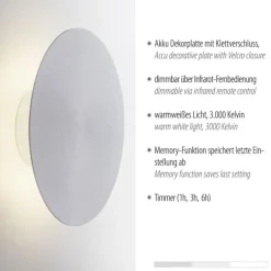 Straluma Oplaadbare LED wandlamp op accu aluminium><noscript><img width=