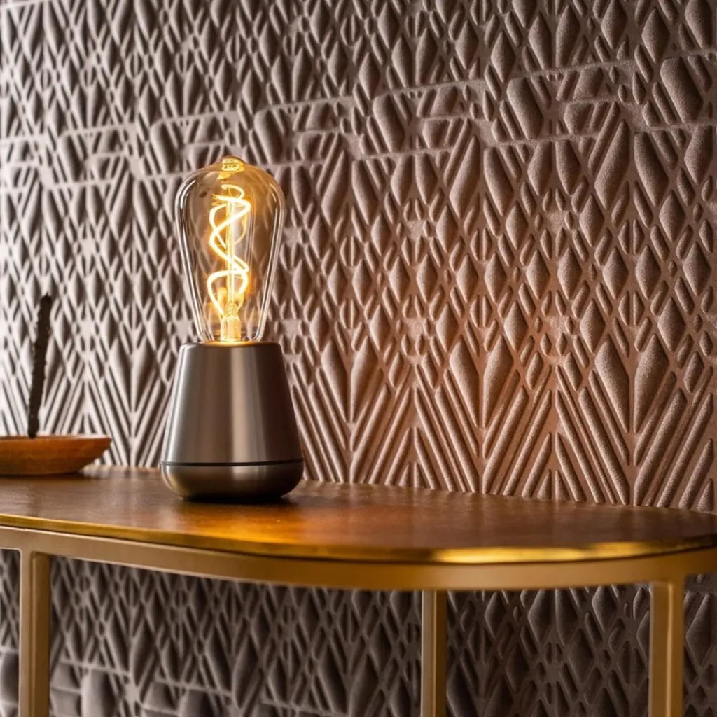 Straluma Oplaadbare tafellamp titanium met smoke lichtbron> Tafellampen|Woonkamerlampen