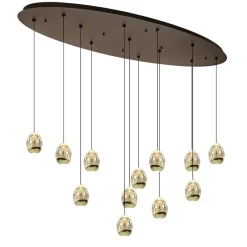 Straluma Ovale 12-lichts LED hanglamp Golden Egg> Hanglampen|Eettafellampen