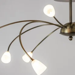 Straluma Ovale plafondlamp brons inclusief LED dim to warm><noscript><img width=