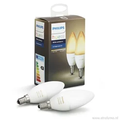 Straluma Philips Hue 4w e14 kaars 2-pack white ambiance><noscript><img width=