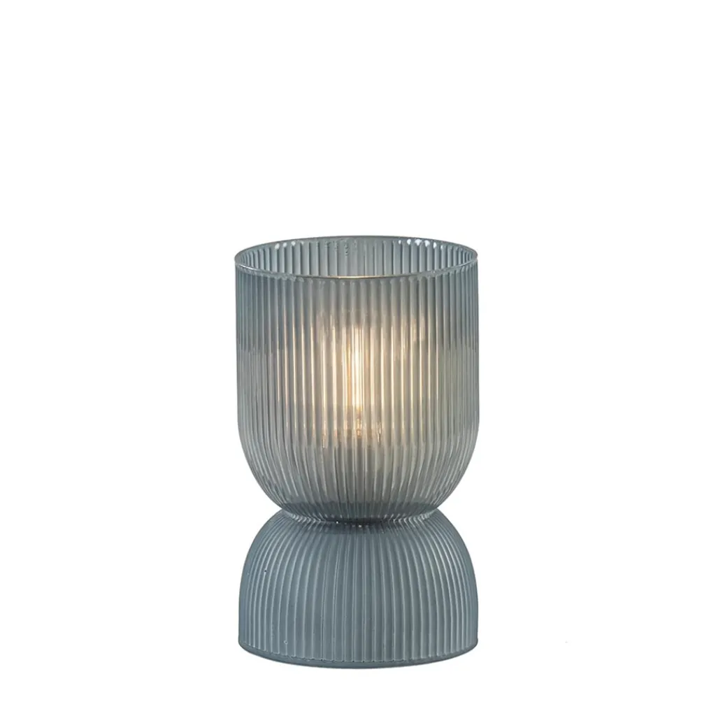 Straluma Phoebe kleine light and living tafellamp blauw-grijs op batterijen> Tafellampen|Light and Living