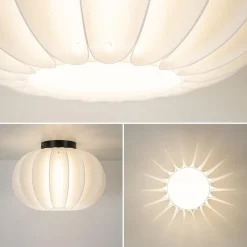 Straluma Plafondlamp Arena 30cm zwart/kap wit><noscript><img width=