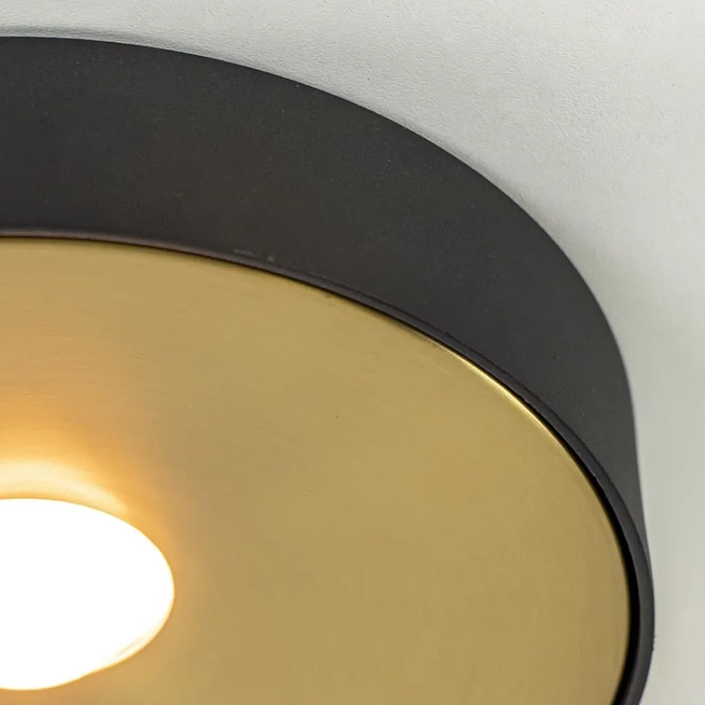 Straluma Plafondlamp Bright 20 zwart/matgoud> Plafondlampen|Opbouwspots