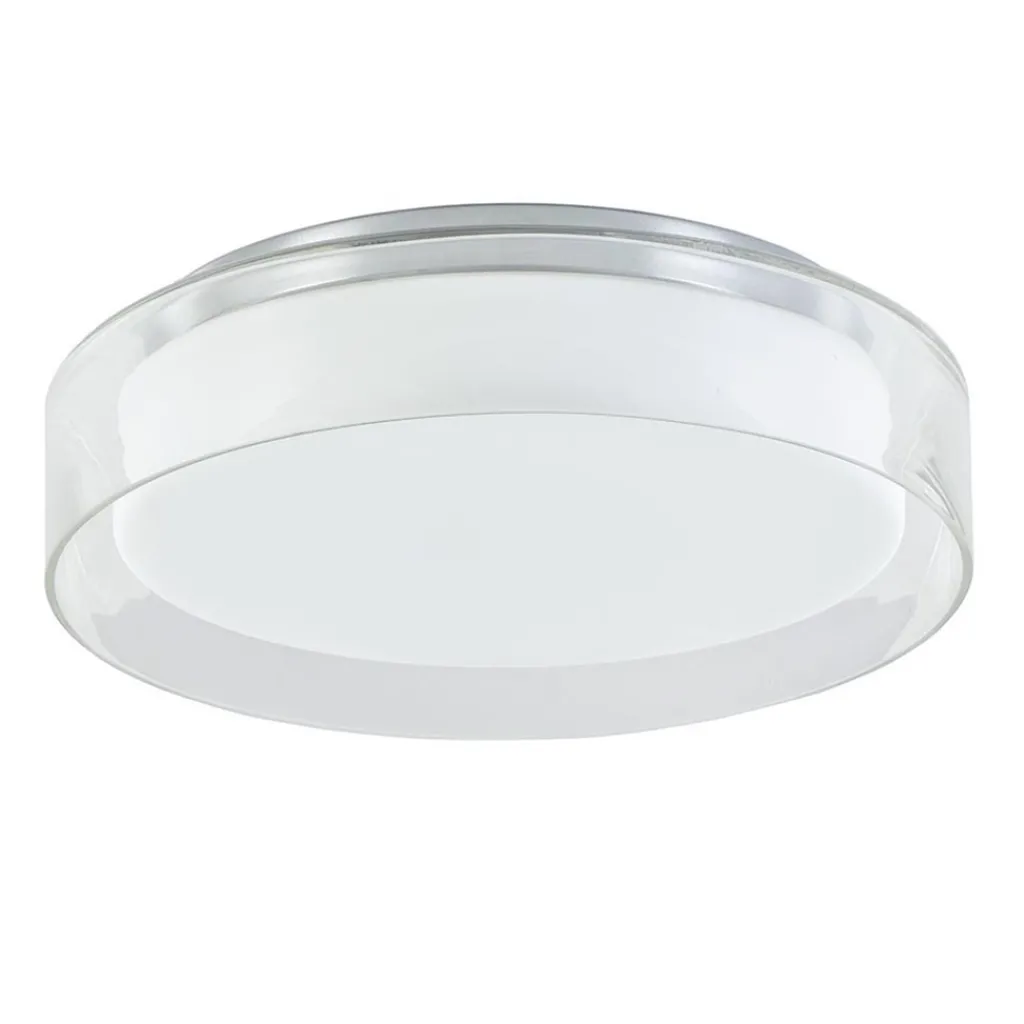 Straluma Plafondlamp chroom/clear IP44 3-step dim> Plafondlampen|Plafonnières