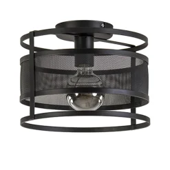 Straluma Plafondlamp cilinder gaas zwart><noscript><img width=