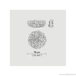 Straluma Plafondlamp Clizia 78cm zwart><noscript><img width=