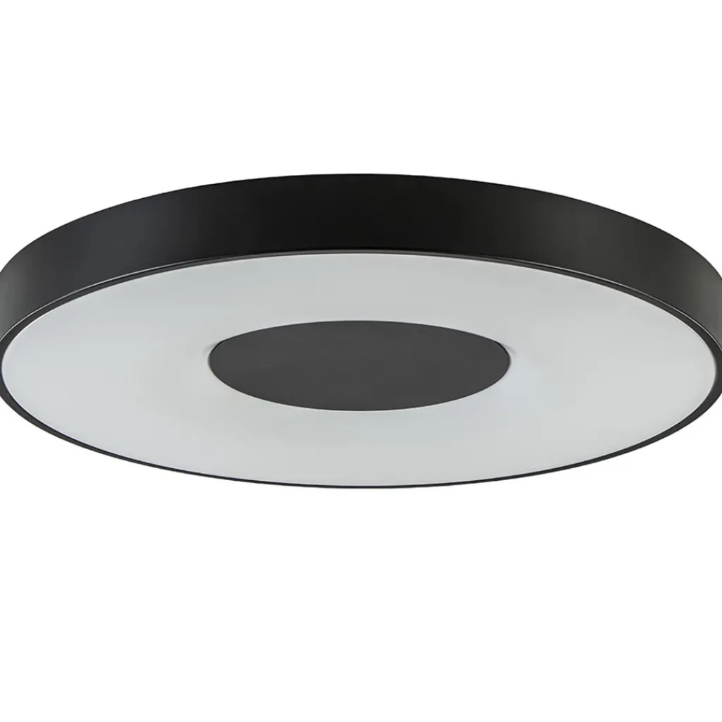 Straluma Plafondlamp Coin 65 zwart + remote> Plafondlampen|Plafonnières