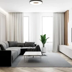 Straluma Plafondlamp Coin 65 zwart + remote><noscript><img width=