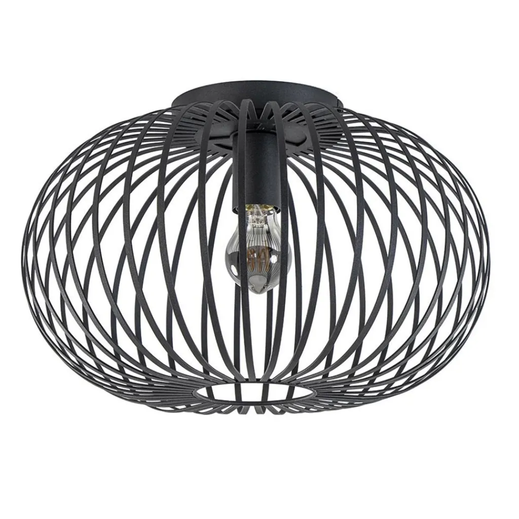 Straluma Plafondlamp donut draad zwart 40cm> Draadlampen|Woonkamerlampen