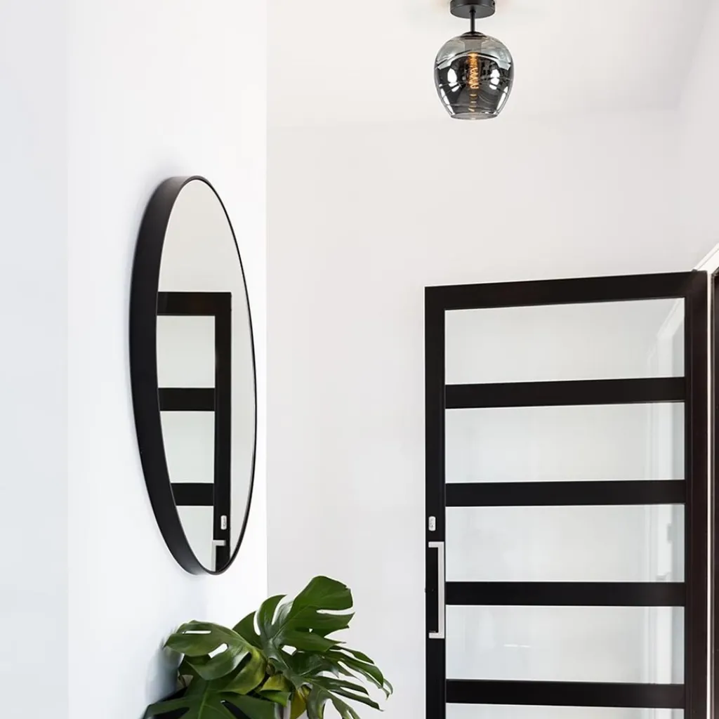 Straluma Plafondlamp Fantasy 1L zwart + smoke glas> Keukenverlichting|Halverlichting